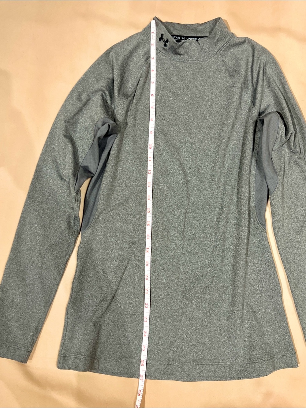 Under Armour ColdGear Fitted Mock Neck Compression Base Layer Gray Women's M Top - Picture 2 of 12
